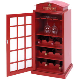 Telephone Booth Wine Rack