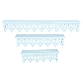 3-Piece Genevre Wall Shelf Set in Ivory