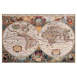 Antiquity World Map Canvas Print