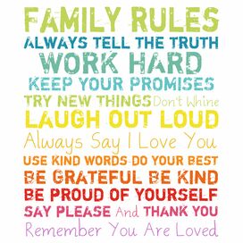 Family Rules Canvas Giclee Print