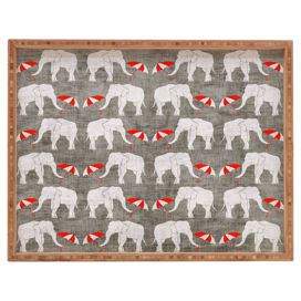 Elephant & Umbrella Bamboo Tray