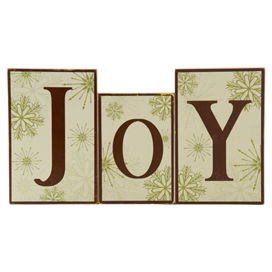3-Piece Joy Block Decor