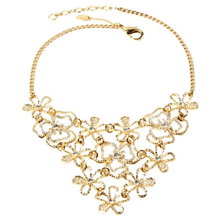Emily Floral Necklace in Gold